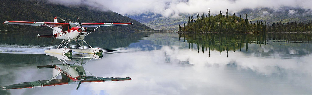 Floatplane at Lake Clark National Park and Preserve in southwestern Alaska