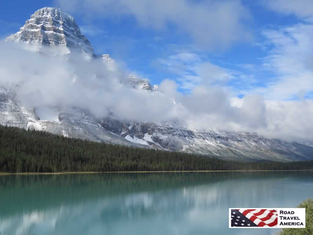 Scene along the Icefield Parkway near Lake Louise, Canada
