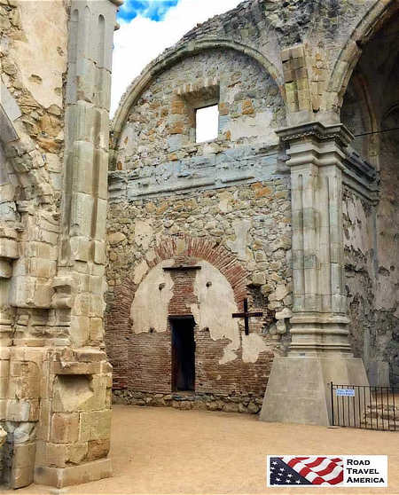 Crumbling ruins at the San Juan Capistrano Mission