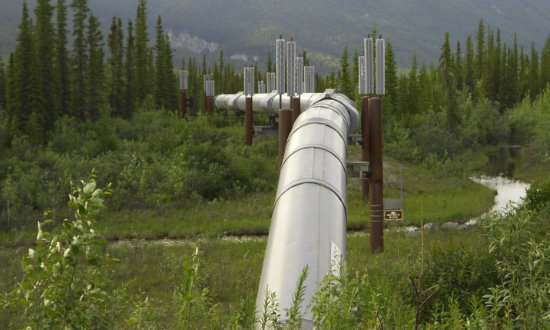 The Alaska Pipeline, along the Dalton Highway