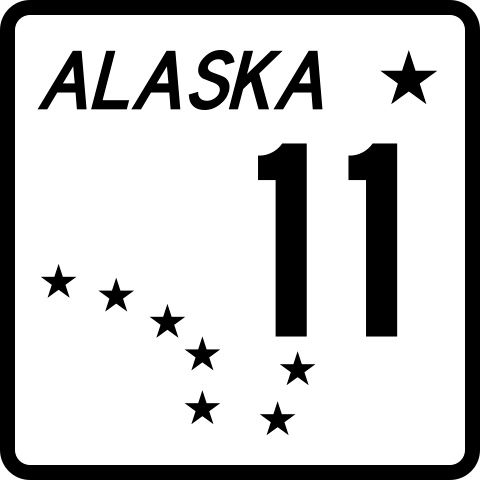Sign for Alaska Highway 11 ... the James Dalton Highway