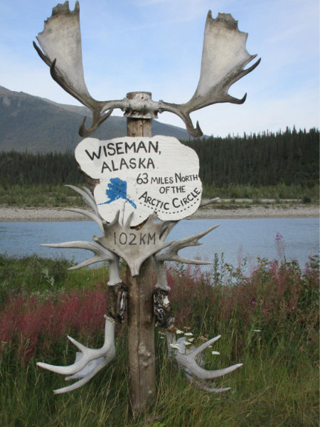 Wiseman, Alaska ... 63 miles north of the Arctic Circle