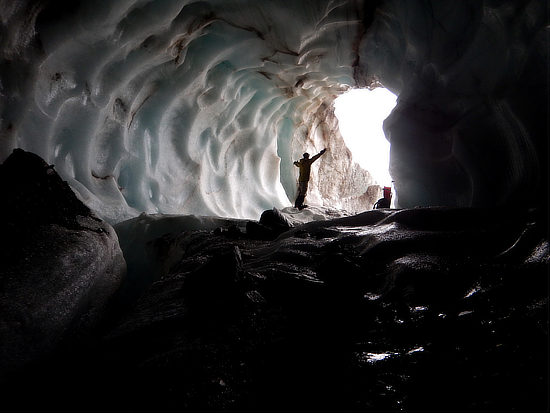 Ice Cave at Glacier National Park in Alaska