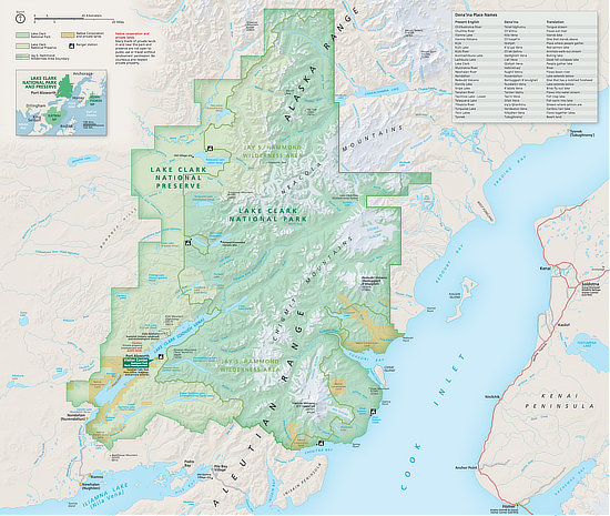Map of Lake Clark National Park ... click to view the map at the National Park Service website