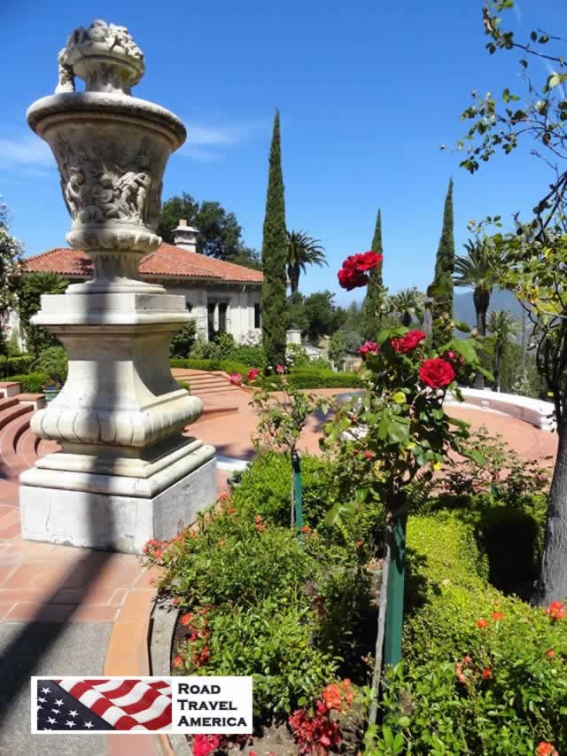 One area at Hearst Castle with extensive sculptures and exotic gardens