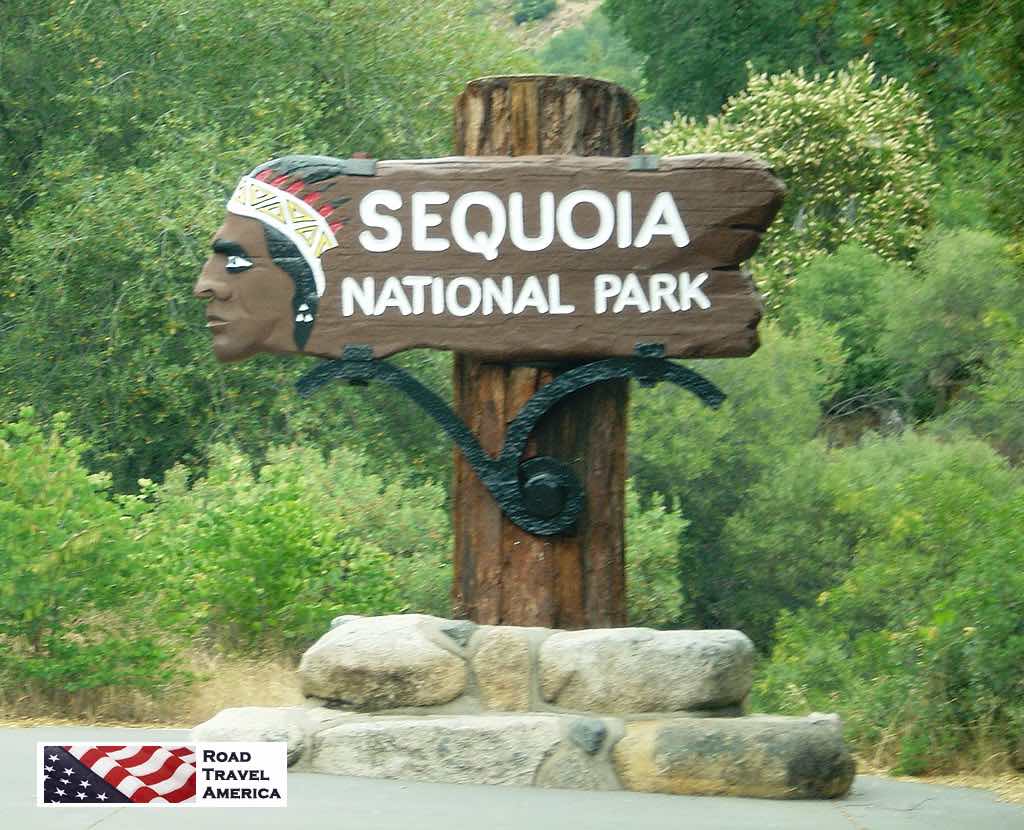 Entrance area to Sequoia National Park in California