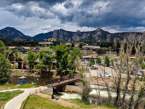 View from the Estes Park Parking Structure toward downtown