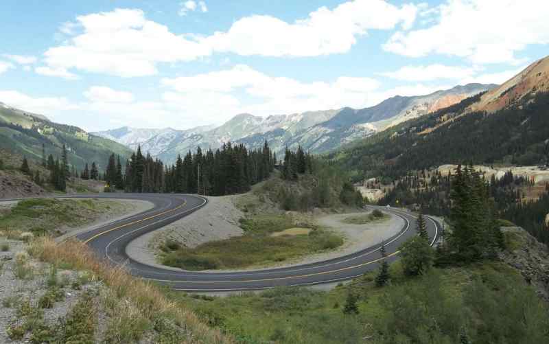 Scenes along U.S. Highway 550 between Ouray and Silverton, on the Million Dollar Highway