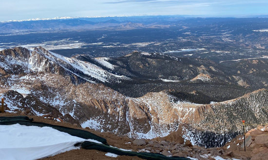 View to the distance from Pikes Peak in Colorado