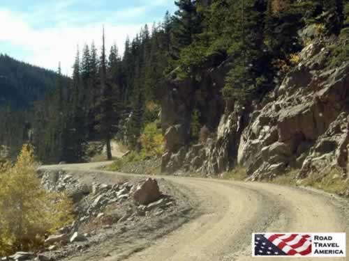 The Old Fall River Road in Rocky Mountain National Park in Colorado is closed in winter