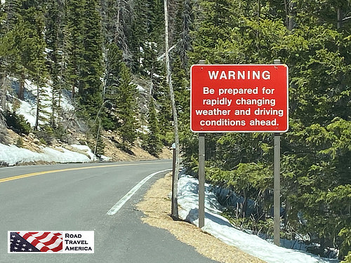 Be prepared for rapidly changing weather and driving conditions in Rocky Mountain National Park in Colorado