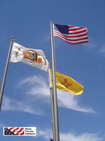 Flags flying at the Four Corners Monument