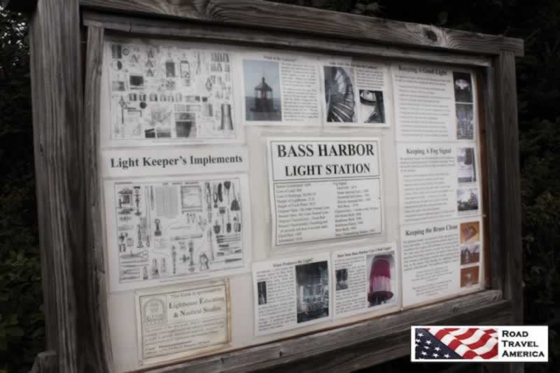 Bass Harbor Light Station sign and map