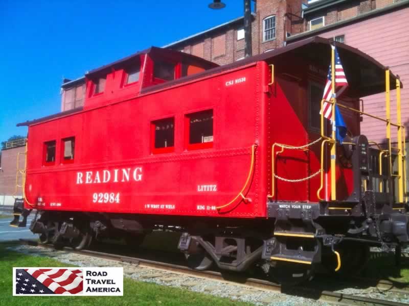 Red caboose of the Reading Railroad