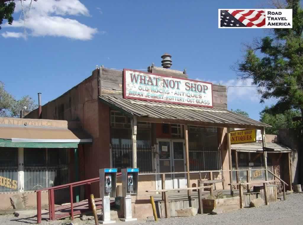 The What Not Shop in Los Cerrillos, New Mexico ... old rocks, antiques, Indian jewelry, pottery and cut glass