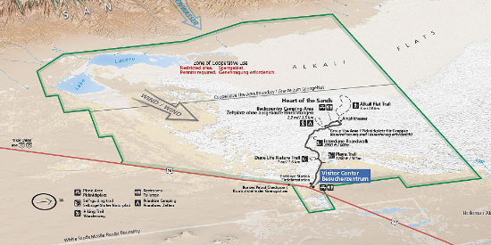 Map of White Sands National Park ... click to view detailed maps at the National Park Service website