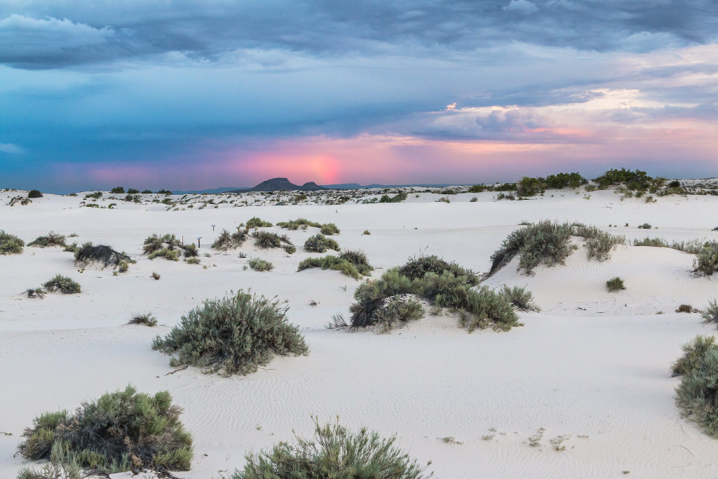 The namesake White Sands in New Mexico