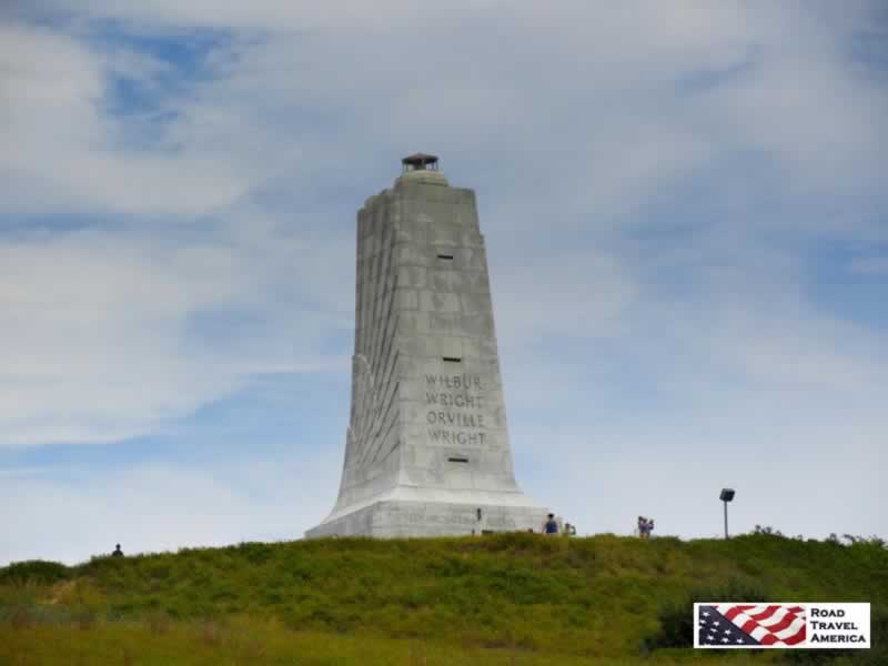Monument to Wilbur and Orville Wright at the Wright Brothers National Memorial