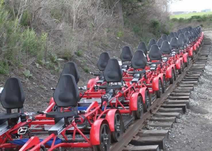 Take a ride on the Rail Explorers in Newport