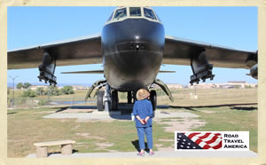 B-52 and admirer at the South Dakota Air Museum