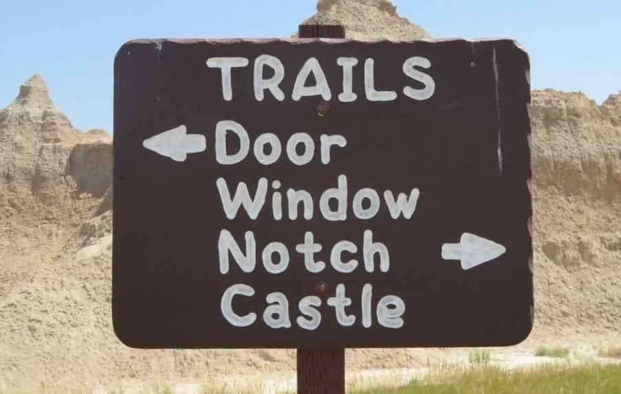 Trails at Badlands National Park: Door, Window, Notch and Castle