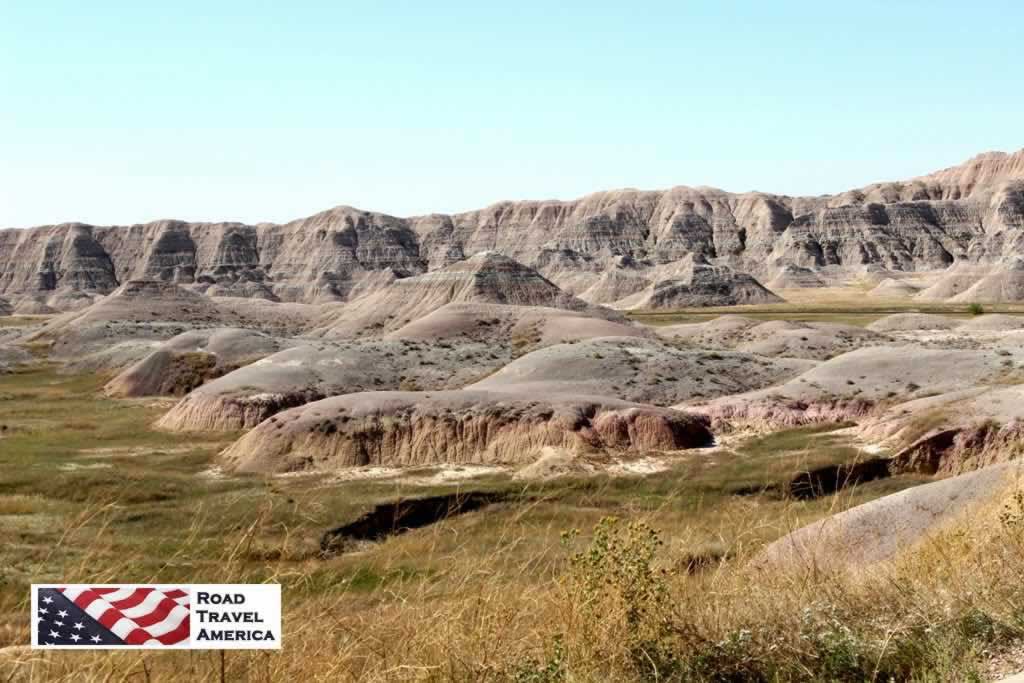 The yellow mounds at Badlands National Park