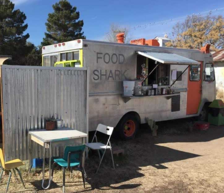 The well known Food Shark in Marfa