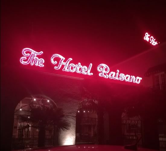 Night and neon ... at The Hotel Paisano in Marfa
