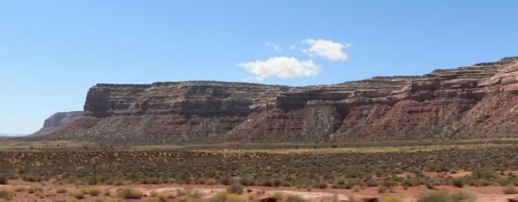 The Moki Dugway takes a motorist from the top, to the bottom, of Cedar Mesa, seen in this photo