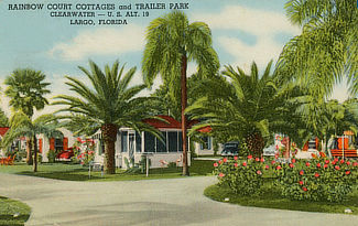 Rainbow Court Cottages and Trailer Park on U.S. Alt 19 in Clearwater, Florida