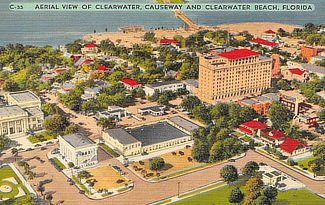 Aerial view of downtown Clearwater, Florida