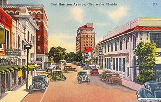 Fort Harrison Avenue in downtown Clearwater, Florida