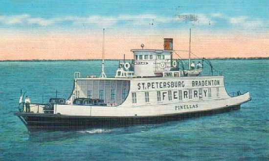 The "Pinellas" ferry boat, connecting St. Petersburg and Bradenton