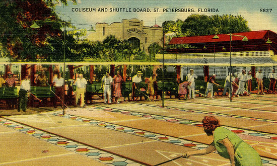 Shuffle Board at the Coliseum in St. Petersburg, Florida