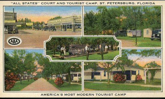 All States Court and Tourist Camp in St. Petersburg, Florida