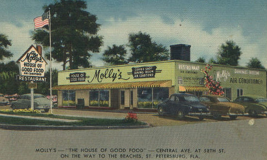 Molly's Restaurant, House of Good Food, Central Avenue at 58th Street in  St. Petersburg, Florida