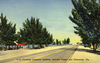 Courtney-Camptell Parkway connecting Tampa with Clearwater, Florida