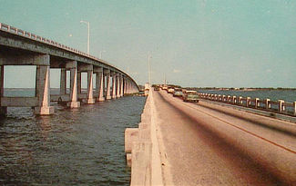 Twin spans of the Gandy Bridge from Tampa to St. Petersburg