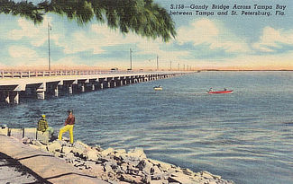 Gandy Bridge across Tampa Bay in Florida
