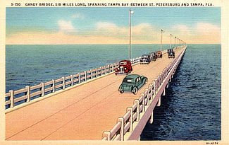 Gandy Bridge from Tampa to St. Petersburg, Florida