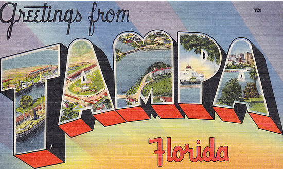 Greetings from Tampa, Florida ... click for Tampa travel in earlier times