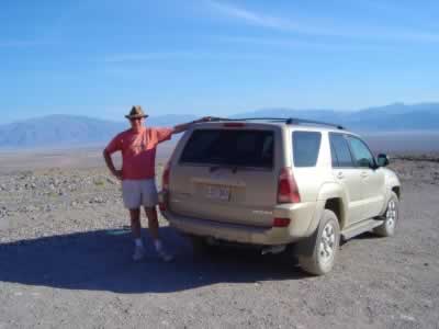 Road Travel America staff takes a break while touring Death Valley National Park in California