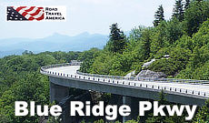 The famous Blue Ridge Parkway, winding through the mountains of North Carolina