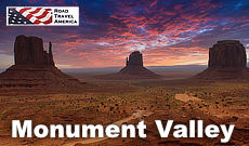 Monument Valley Navajo Tribal Park is located in extreme southeastern Utah, on the northern border of Arizona